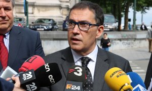 L'advocat i diputat de JxCat Jaume Alonso Cuevillas en declaracions als mitjans a Brussel·les.