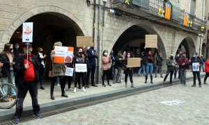 Protesta de treballadors autònoms a la plaça del Vi de Girona el novembre de l'any passat.