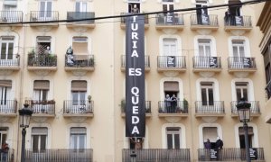 Protesta contra los pisos turísticos en el Turia.