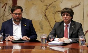 Oriol Junqueras i Carles Puigdemont en una imatge d'arxiu quan formaven part del Govern.