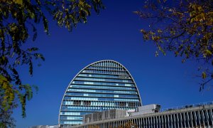 Edificio La Vela, la sede del BBVA en la zona norte de Madrid. REUTERS/Juan Medina