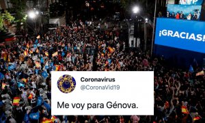 "Maemía el 8M": críticas por las celebraciones sin distancias de seguridad ante la sede del PP