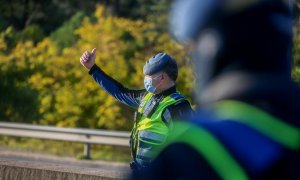 10/10/2020. Controles policiales en la capital un día después del anuncio del estado de alarma.