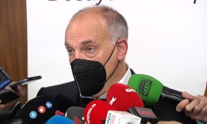 Tebas: "Con Florentino hace meses que no hablo y a Joan Laporta ya le expliqué que estaban en un error"