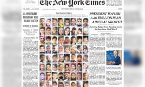 "Solo eran niños:" la aplaudida portada de 'The New York Times' con los 67 menores fallecidos por los bombardeos de Israel en Palestina