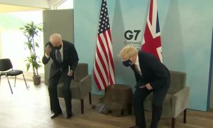 Joe Biden y Boris Johnson exiben una gran compenetración en su primera reunión bilateral cara a cara