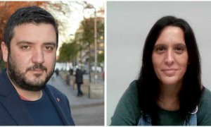 Los coportavoces de IU Madrid y candidatos en la II Asamblea, Álvaro Aguilera y Carolina Cordero.