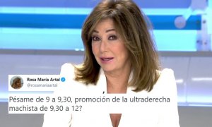 Rosa María Artal saca los colores a Ana Rosa Quintana por "promocionar a la ultraderecha machista"
