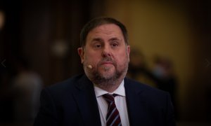 Imagen de archivo del líder de Esquerra Republicana de Catalunya, Oriol Junqueras, antes del acto de investidura de Pere Aragonès, en Barcelona. - EUROPA PRESS