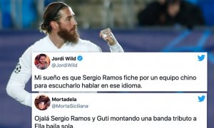 "Se va Sergio Ramos. El paro en Madrid sube en 3.000 tatuadores": alabanzas, críticas y humor, en su despedida del Real Madrid