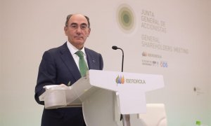 Ignacio Galán, presidente de Iberdrola, durante su intervención en la junta de accionistas de la eléctrica.