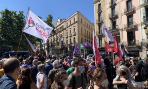 Manifestants davant del Liceu.