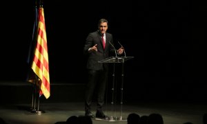 El president espanyol Pedro Sánchez en l'acte del Liceu del 22 de juny on va anunciar els indults als presos polítics