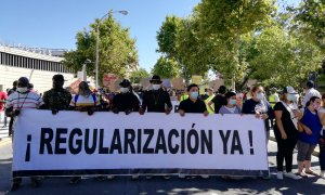 Manifestación de Jornaleras de Huelva en Lucha.