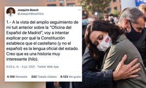 El hilo de Joaquim Bosch que explica por qué el castellano (y no el español) es la lengua oficial del Estado
