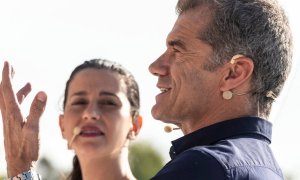 La presidenta de Cs, Inés Arrimadas, y el diputado Toni Cantó durante su participación en el acto "Stop barreras lingüisticas" en el año 2018.