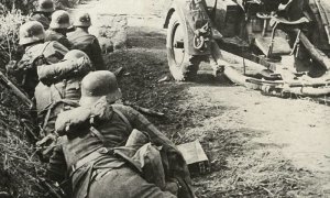 Imagen de archivo de los soldados de la División Azul combatiendo en el frente oriental durante la Segunda Guerra Mundial. - CC / Wikipedia