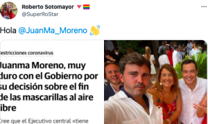 Juanma Moreno, de exigir mascarillas para todos a ir de boda a cara descubierta