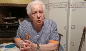 Rosario Bravo, de 97 años, en un vídeo grabado por su hijo Emiliano.