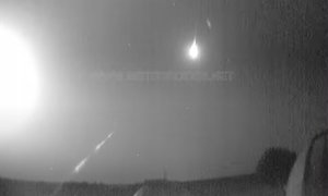 Una impresionante bola de fuego procedente de un asteroide sobrevuela el cielo de Castilla-La Mancha