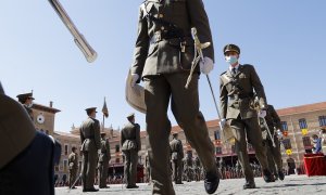 Ceremonia de entrega de despachos de la Academia General Militar, el 9 de julio de 2021.