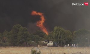 Incendio a las afueras de Atenas en plena ola de calor