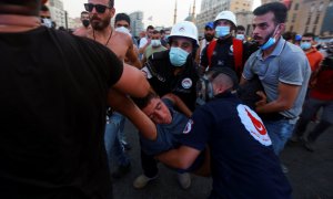 Heridos durante las manifestaciones en Beirut