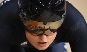 La ciclista Olivia Podmore en los Juegos Olímpicos de Río en 2016.