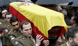 Imagen del funeral de Idoia Rodriguez, muerta en acto de servicio en Afganistán.