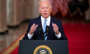 El presidente de EEUU, Joe Biden, durante su discurso de este martes desde la Casa Blanca.