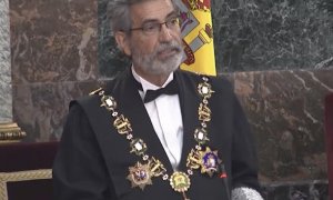 Carlos Lesmes, durante su intervención en la inauguración del nuevo año judicial