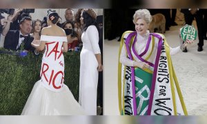 El aplaudido vestido de Alexandria Ocasio-Cortez pidiendo más impuestos a los ricos, y otros looks de la gala Met 2021
