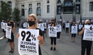 Foto de archivo. Manifestación contra la tauromaquia.