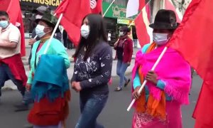 Protestas en la capital de Ecuador para protestar contra las políticas económicas y laborales del presidente Lasso