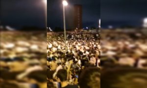 Imagen del macrobotellón de este viernes en Ciudad Universitaria.