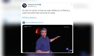 Aplauden a Carlos Franganillo por su cobertura del volcán de La Palma: "Sencillez. Periodismo"