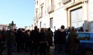 Protesta del 2019 davant de l'Arquebisbat de Tarragona pels abusos sexuals.