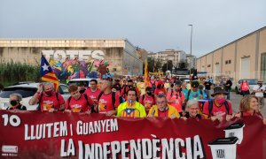 Capçalera de la manifestació de la marxa nord aquest dissabte.