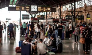 La estación del Norte de Valencia durante la segunda jornada de huelga de Renfe, el pasado 1 de octubre de 2021.