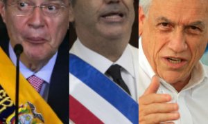 El ecuatoriano Guillermo Lasso, el chileno Sebastián Piñera y el dominicano Luis Abinader.