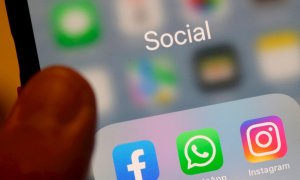 Apps de Facebook, WhatsApp e Instagram en una imagen del 4 de octubre de 2021.