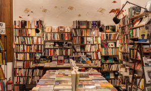 Interior de la librería Fahrenheit 451.