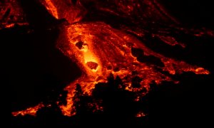 Volcán de La Palma este viernes 15 de octubre de 2021.