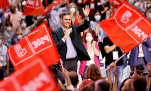 17/10/2021. El presidente del Gobierno y secretario general del PSOE, Pedro Sánchez, en la clausura del 40ª Congreso Federal del partido. EFE/Biel Aliño