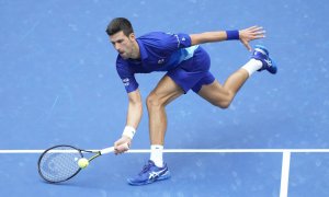 El tenista serbio Novak Djokovic durante una competición el pasado mes de septiembre.