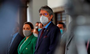 El presidente de Ecuador, Guillermo Lasso, este lunes 25 de octubre de 2021.