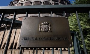 Fachada del Tribunal Constitucional, a 15 de octubre de 2021, en Madrid.
