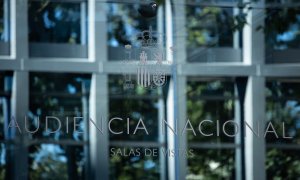 Entrada a la Audiencia Nacional en el momento en el que dos miembros del ente público ICM han sido testigos sobre la supuesta financiación ilegal del PP madrileño en ‘Púnica’, a 7 de octubre de 2021, en Madrid.