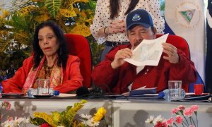 Daniel Ortega y Rosario Murillo, hace unos días en Managua.