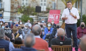 El presidente de la Diputación de A Coruña, Valentín González Formoso, durante la presentación de su candidatura a las primarias del PSdeG. E.P./Mero Barral